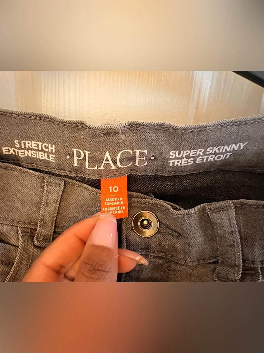 The Children's Place Boys Gray Slim Jeans